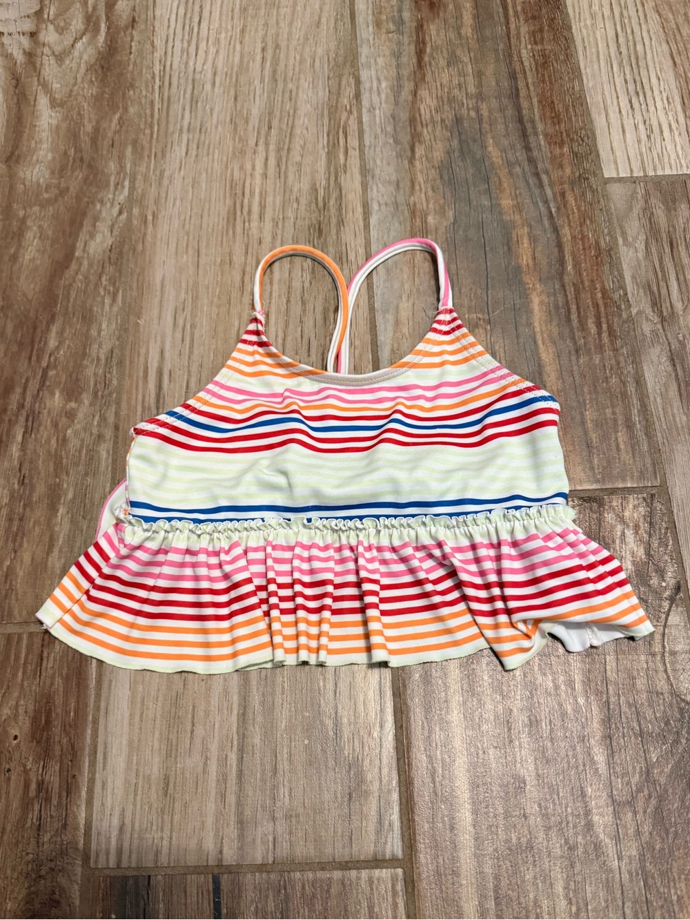 Kortni Jeane Mini Striped Peplum Swim Top